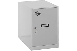 Simon Rack Taquillas Vestuario Pequeña, 475x300x500 mm, Amario Metalico Pequeño, Incluye Llave, Gris - Simonlocker