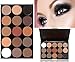 LyDia® 15 COLOURS EYESHADOW PALETTE Matte Smokey Eye Effect Neutral Nude/White Highlight/Brown/Black/Chocolate #2