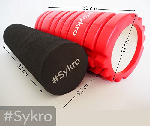 2in1 Faszienrolle Massagerolle – E-Book inklusive! – #Sykro „Double“ intensivere Massage durch optimierte Struktur - 8