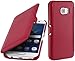 Produktbild StilGut Book Type Case mit Clip, Hülle aus Leder für Samsung Galaxy S7, Rot Nappa
