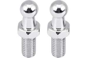 ARAMOX El perno prisionero M8 de la bola de acero inoxidable del coche de 2 PC para el gas Struts la bola terminó el capo