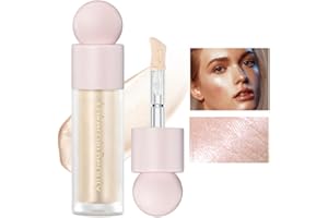 MORNERY Liquid Highlighter - Contour Face Stick/Shimmer Cream Makeup, Glitter Luminizer With Cushion Applicator, Natural Looking Bronzer (01 Moonlight)