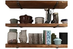 Urban Reclamation Wall Shelf Handmade with Rustic Solid Wood, Reclaimed Timber Shelf, Perfect for Kitchen, Bathroom, Decor, Farmhouse, and Bedroom