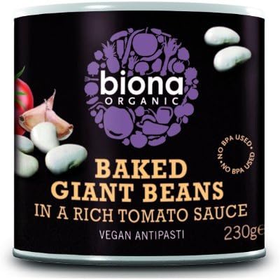 Biona Baked Giant Beans In Tomato Sauce - Organic - 230g x 6 (4 Pack Bundle)
