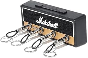 PixiPals Marshall Key Holder for Wall - JCM800 Guitar Amp Key Hooks, 4 Key Hooks Wall Mounted - Unique Housewarming Gift for Music Lovers