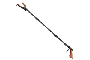 Kekoy 81cm Faltbare Greifer mit Licht, Greifer für Senioren, Greifer Müllzange, Anti-Rutsch-Kiefer, Gemütlich Gummigriff, Aufhebehilfe für Senioren, Magnethaken für Müll Zange, Armverlängerung