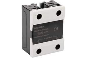 Garosa SSR 24-480V AC Relé de estado sólido SSR BRM-40DA Carga 3-32V DC a 24-480V AC 40A Salida Monofásico Ssr Relé de Estado Sólido,relé