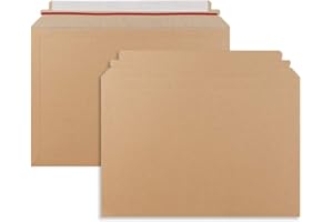 AKAR A4/C4-234x334mm -[ Pack of 50 ] Strong Rigid Cardboard Envelopes/Cardboard C4 Envelope, Heavy Duty 400gsm,Corrugated Capacity Book Mailers,Peel & Seal, Rip & Strip Open Capacity A4 Book Mailler
