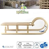 Schlitten SET Colint Baran 110 RL Hörnerschlitten Hörnerrodel mit Rückenlehne + Zugseil - 3