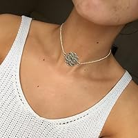 Atom Mandala Silver Chain Choker