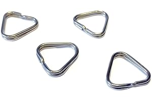 PIXEL PEEPER 4 anillos triangulares divididos para correas de cámara (anillos en D) para correas de cámara, conectores y eslabones compatibles con Nikon, Olympus, Pentax, etc.