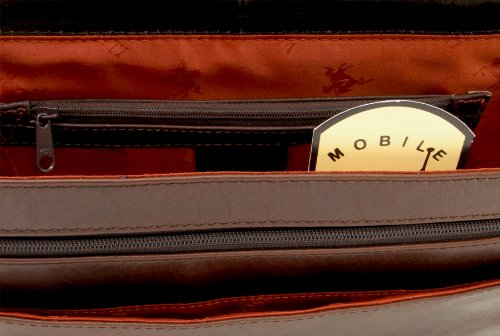 Umh  ngetasche A4 - kindle iphone MP3 kompatibel - B  ffel Leder von Visconti  ML23  - Braun - GR    E  B  35 5 H  34 T  5 cm