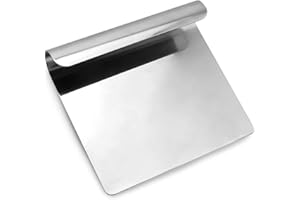 QWORK® Łopata do warzyw, szpatułka do ciasta, skrobak kuchenny, gadżet kuchenny, 14 X 12 cm, stal nierdzewna