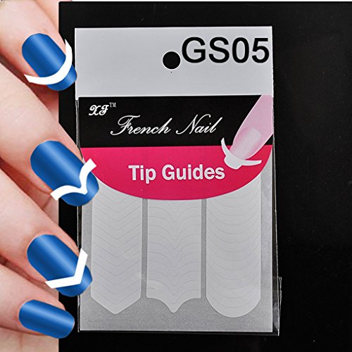 ELENXS Beauty Accessories 18 Style Chic DIY French Manicure Nail Art Tips Tape Sticker Guide Stencil