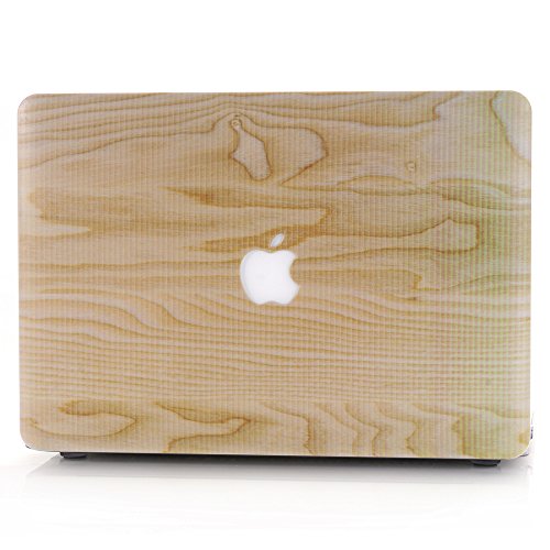 Macbook Pro 13 Retina Hülle, L2W Macbook Pro 13.3 Retina Zoll Hard Shell Holz Textur Muster Gummi Beschichtet Plastik Hartschale Hülle Abdeckung für neueste MacBook Pro Retina 13 Zoll mit Retina Display Modell A1706 / A1708 (mit oder ohne Touch Bar) (Release Okt 2016)(Holz Textur Muster Design 2 MW-8) - 2