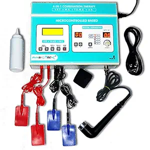 PHYSIOTREX Physiotherapy Equipments Electrotherapy Machines 4 in 1 Combination Therapy IFT TENS MS US Therapy Unit For Health And Personal Care With 1 Year Warranty