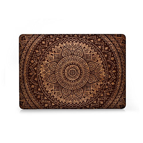 Case MacBook New Pro 13 Retina Hülle , Haocoo Mandala & Wood Design Ultra Slim Dünn Kratzfeste matt rutschfest Hartschale Kunststoff Schutzhülle Snap case für Apple MacBook New Pro 13 Zoll Retina (Modell: A1706 / A1708) - 3