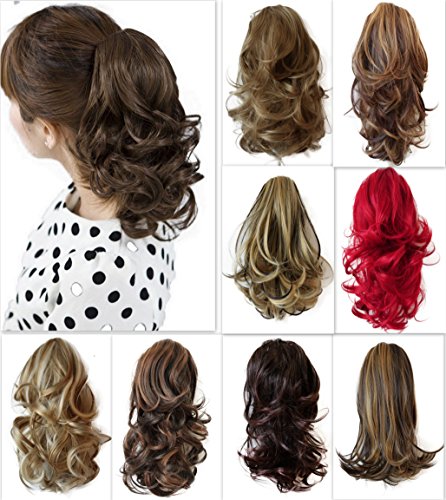PRETTYSHOP 14" & 110g Hair Piece Ponytail Extension Straight Light Curled Nature Looking Heat-Resisting Different Colors