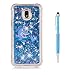 Produktbild Grandoin Galaxy J3 2017 Hülle, 3D Bling Flüssig Fließende Schwimmende Shiny Sparkle Glitter Crystal Ultra Dünn Weiche TPU Silikon Schutz Case Cover für Samsung Galaxy J3 2017 / J330 (Delphin)