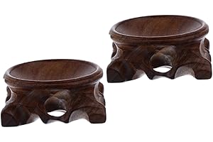 EXCEART Sfera di cristallo con base in legno, 2 pezzi, sfera di cristallo naturale, supporto per decorazione per la casa, in legno, espositori