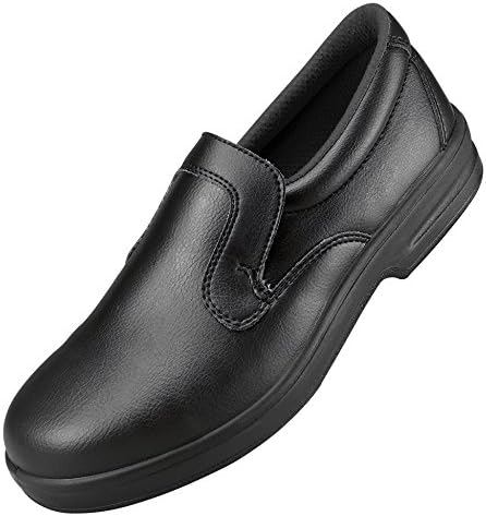 Comfort Grip Washable Slip On Safety Shoe - Size UK 2 to UK 13 - Black - 41