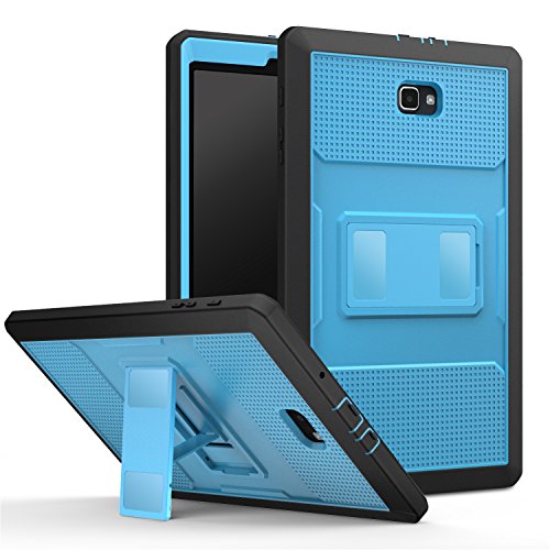 MoKo Galaxy Tab A 10.1 Hülle – [Heavy Duty] Ganzkörper-Rugged Hybrid Stand Cover Schutzhülle mit integriertem Displayschutz für Samsung Galaxy Tab A 10.1″ (2016) Wi-Fi/ LTE T580N / T585N?Keine Stiftversion?, Blau & Dunkel Grau - 9