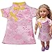 Produktbild TianranRT Cheongsam Kleid Für 18 Zoll Amerikaner Mädchen Puppe Zubehörteil Mädchen Spielzeug (Rosa)
