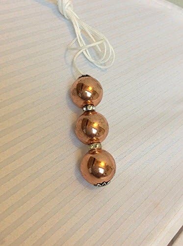 luxuryLightPulls - Bathroom Light Pull cord - rose gold 4 ball crystal