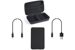 Ezekers Disque dur externe portable 1 To avec sac – USB C & USB 3.0 pour PC, Mac, Playstation, Samsung et iPhone 15/16 Series, TV, Xbox et Wii U – Double connecteur – Ultra rapide