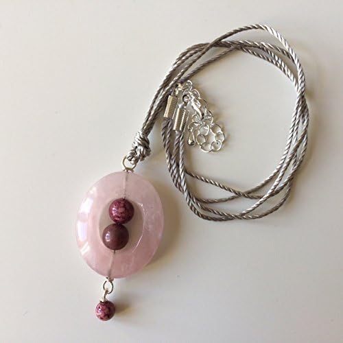 Rose Quartz Classic Short Crystal Pendant by Sassy Designs
