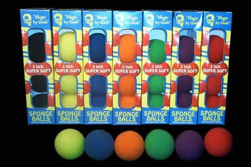1.5" 4 Super Soft Sponge Balls (Red) - Magic Trick