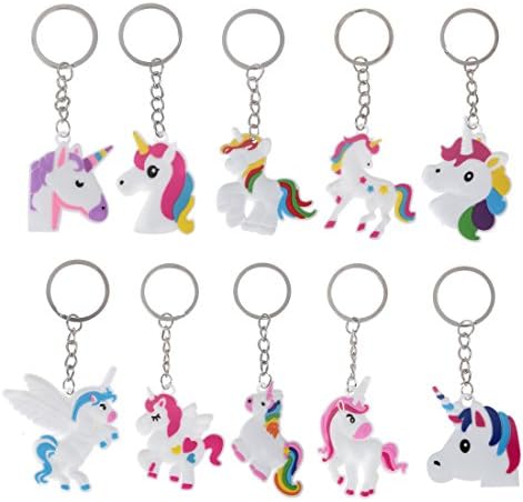 Shunshida 10pcs Unicorn Party Favor Keychains, Unicorn Party Favor Keychains