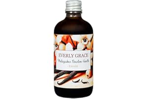 Everly Grace Estratto di Vaniglia Bourbon del Madagascar – Senza Alcol, Certificato Biologico, 100% Naturale, Senza Additivi Artificiali, Gusto Morbido & Cremoso, Estratto di Vaniglia