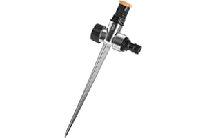 Xkzhrr Lawn Sprinkler, Circular Arc Sprinkler, Garden Spray Sprinkler, Circular Sprinkler with Infinitely Adjustable Irrigation Range 0 to 360 Degrees, Sturdy Metal Mandrel, Suitable for Lawns