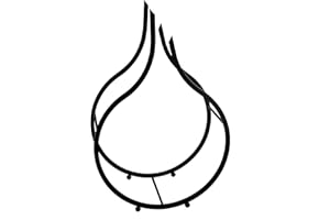 Holtaz Feuer Support pour le Bois Panier Récipient Étagère pour Bois de Chauffage pour Cheminée Rond en Métal Noir Revêtu de Poudre Porte Bûches de Cheminée 45 x 43 x 30 cm