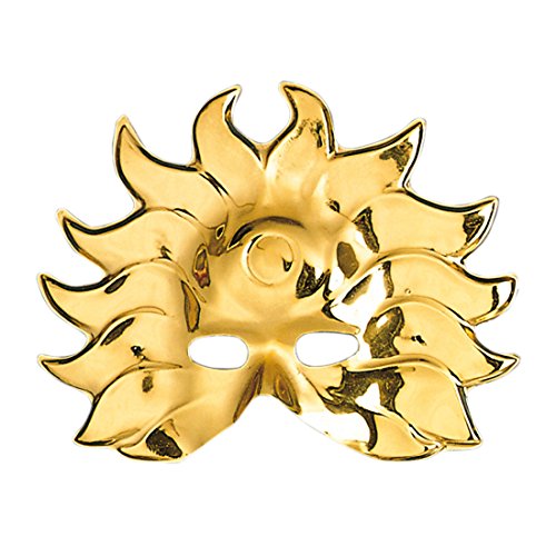 Gesichtsmaske Sonne Goldmaske Sonnenmaske Sonnen Maske Faschingsmaske gold