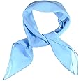 WESTEND CHOICE Square Chiffon Scarves Women Plain Neck Scarf 50s Retro lightweight Bandana Wrap Square women's scarves 65 x 65 cm