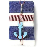 Handytasche - Handyhülle mit Anker - Maßanfertigung / Individualisierbar in Aufschrift und Schriftfarbe - Geschenk - Ostergeschenk