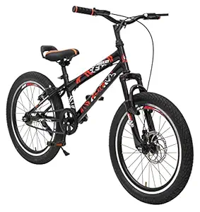 Geekay Elite 20T Kids Single Speed Steel Frame 10 inches Dual disc Brake WithoutGear Children MTB bike/Bicycle for Unisex Adults Ideal Height 3ft+ Age 6 to 10 Year(92% Assembled Rest Easy Self-Assembly)