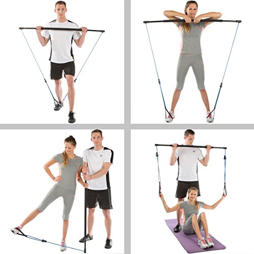 Ultrasport Gymnastikstab mit Gummiseilen – Multifunktions-Fitness-Trainer mit Trainingsanleitung inkl. Transporttasche - 7