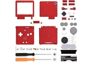IPS Ready Uppgraderad eXtremeRate Monster Index Console Style Glansigt Custom Ersättningshus Skal för Gameboy Advance SP GBA SP – Kompatibel med Både IPS och Standard LCD – Konsol och Skärm Ingår INTE