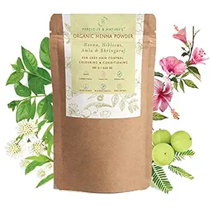 Precious Nature Henna, Hibiscus, Amla & Bhringaraj Organic Hair Control and Conditioning (100g)