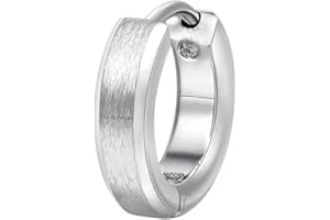 Brosway Orecchino Singolo Uomo, Orecchino a Cerchio in Acciaio | Collezione INK - BIK21