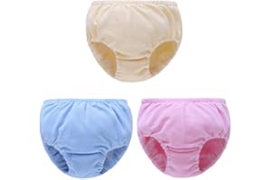 Morbuy Culotte d'apprentissage Lavables Bébé 3 Pack, Coton Couche-Culotte Anti-Fuite Potty Pantalon de Formation Imperméables pour Garçon et Fille
