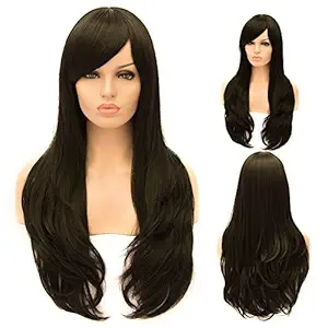 Pema Hair Extensions And Wigs Full Head Long Hair Wig for Women and Girls (Brown)