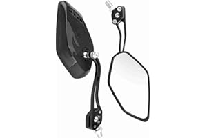 EBTOOLS pour scooter mirrors pair pour snowmobile mirrors 1 Paire de Rétroviseurs Latéraux Arrière de Modèle de Scooter de Moto Universelle de 8 mm à 10 mm(Noir)