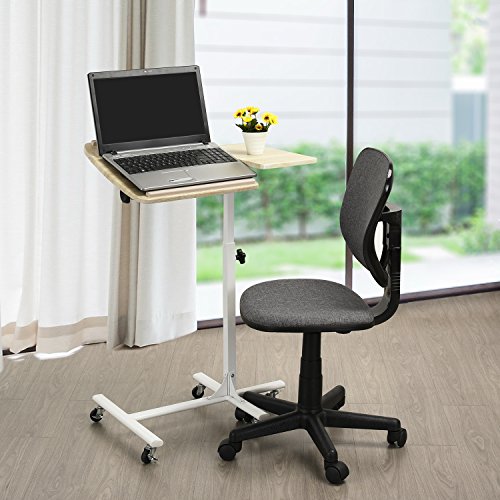 Laptop Schreibtisch Einstellbar Laptop Schreibtisch Bettseite Coavas 5 Einstellbare Höhe Raumsparend Beweglich Fest Notebook Computer Stehend Bettseite Sofa Schreibtisch (Buche) - 8