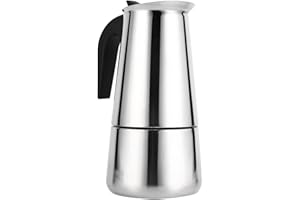 Jenngaoo Espresso Coffee Maker, 2/4/6/9 Cups Portable Stainless Steel Moka Pot Italian Espresso Coffee Shot Maker for Gas, Stovetop and Induction Cookers(9 Cups - 450ml)