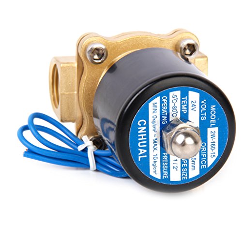 24VDC 1/2″ Messing Elektro Magnetventil Ventil Wasser Luft Brennstoffe Gas Normal geschlossen Neu - 6