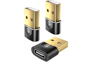 MAXGROUP 3Pack USB C Female to USB A Male Adapter,Type C Charger Plug Power Converter for Apple iWatch Watch 7,iPhone15 14 13 12 11 Pro Max,Airpods,iPad8th 9th 10th Air 4th 5th Mini 6th,MacBook Samsung,Google